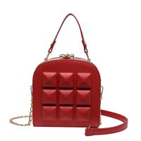 Women's Medium Pu Leather Solid Color Vintage Style Classic Style Lock Clasp Handbag main image 3