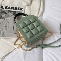 Women's Medium Pu Leather Solid Color Vintage Style Classic Style Lock Clasp Handbag sku image 4