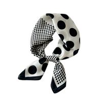 Women's Preppy Style Round Dots Polyester Silk Scarf main image 4