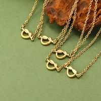 Titanium Steel Vintage Style Heart Shape Plating Pendant Necklace main image 1