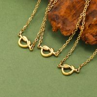 Titanium Steel Vintage Style Heart Shape Plating Pendant Necklace main image 3
