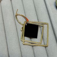 1 Pair Vintage Style Rhombus Plating Copper Drop Earrings main image 5