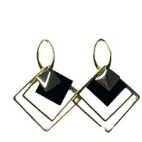 1 Pair Vintage Style Rhombus Plating Copper Drop Earrings main image 4