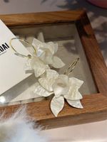1 Pair Vintage Style Flower Plating Metal Drop Earrings sku image 2