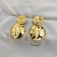 1 Pair Simple Style Angel Oval Plating Copper Drop Earrings sku image 1