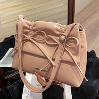 Women's Medium Pu Leather Bow Knot Cute Flip Cover Shoulder Bag main image 6