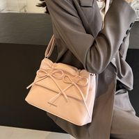 Women's Medium Pu Leather Bow Knot Cute Flip Cover Shoulder Bag main image 3