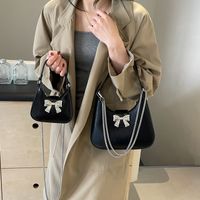 Women's Medium Pu Leather Bow Knot Basic Flip Cover Handbag main image 4
