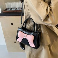 Women's Medium Pu Leather Bow Knot Cute Zipper Handbag main image 4