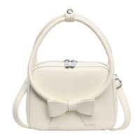Women's Medium Pu Leather Bow Knot Cute Flip Cover Handbag sku image 4