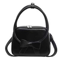 Women's Medium Pu Leather Bow Knot Cute Flip Cover Handbag sku image 1