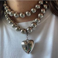 Punk Heart Shape CCB Beaded Women's Necklace main image 1