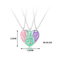 Simple Style Letter Heart Shape Alloy Enamel Unisex Pendant Necklace main image 2