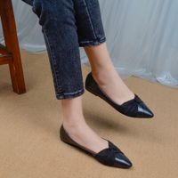 Women's Elegant Solid Color Bow Knot Point Toe Flats main image 6