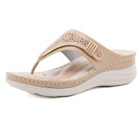 Women's Vintage Style Solid Color T-strap Fashion Sandals sku image 21