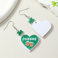 1 Pair Classic Style Shamrock Beer Letter Arylic main image 2