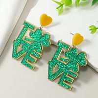 1 Pair Classic Style Shamrock Beer Letter Arylic main image 4