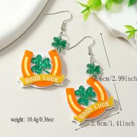 1 Pair Classic Style Shamrock Beer Letter Arylic sku image 3