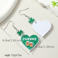 1 Pair Classic Style Shamrock Beer Letter Arylic sku image 4