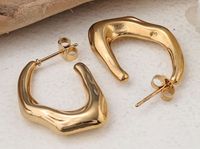 1 Pair IG Style Simple Style Geometric Solid Color Plating Stainless Steel Ear Studs sku image 1