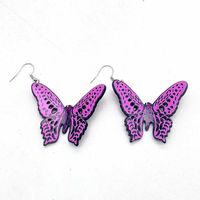 1 Paire Rétro Style Simple Papillon Arylique Boucles D'oreilles main image 4