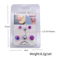 1 Set Lip Rings Simple Style Geometric Stainless Steel Plating Belly Ring Nose Ring Nose Studs sku image 2