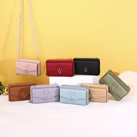 Women's Solid Color Pu Leather Zipper Buckle Wallets main image 1