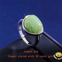 Wholesale Simple Style Geometric Copper Plating Artificial Gemstones Rings main image 2