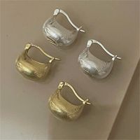 1 Pair Simple Style Geometric Plating Sterling Silver Hoop Earrings main image 1