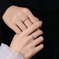 Wholesale Simple Style Shiny Heart Shape Crown Bow Knot Copper Inlay Zircon Open Rings main image 2
