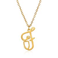 Acier Inoxydable Style Simple Lettre Placage Pendentif sku image 6