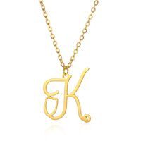 Acier Inoxydable Style Simple Lettre Placage Pendentif sku image 11