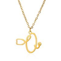 Acier Inoxydable Style Simple Lettre Placage Pendentif sku image 15