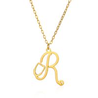 Acier Inoxydable Style Simple Lettre Placage Pendentif sku image 18