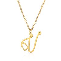 Acier Inoxydable Style Simple Lettre Placage Pendentif sku image 21