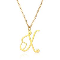 Acier Inoxydable Style Simple Lettre Placage Pendentif sku image 23