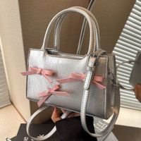 Women's Medium Pu Leather Bow Knot Elegant Zipper Handbag main image 1