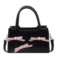 Women's Medium Pu Leather Bow Knot Elegant Zipper Handbag sku image 1