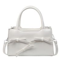 Women's Medium Pu Leather Bow Knot Elegant Zipper Handbag sku image 5