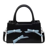 Women's Medium Pu Leather Bow Knot Elegant Zipper Handbag sku image 2