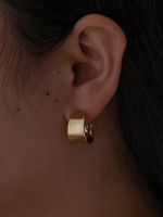 1 Pair Simple Style C Shape Plating Alloy Ear Studs main image 9