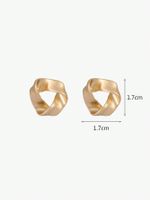 1 Pair Simple Style C Shape Plating Alloy Ear Studs main image 2