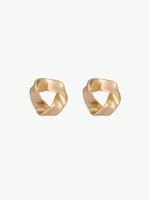 1 Pair Simple Style C Shape Plating Alloy Ear Studs main image 7