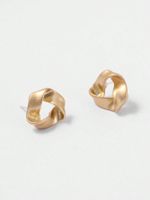 1 Pair Simple Style C Shape Plating Alloy Ear Studs main image 8