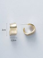 1 Pair Simple Style C Shape Plating Alloy Ear Studs main image 3