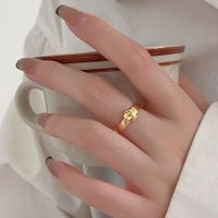 Sterling Silver Simple Style Knot Open Rings sku image 2