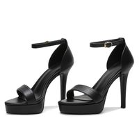 Women's Sexy Solid Color Point Toe Ankle Strap Sandals main image 5