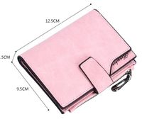 Women's Solid Color Pu Leather Side Zipper Card Holders main image 2