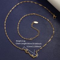 304 Stainless Steel 18K Gold Plated Raw Steel Nordic Style XUPING Irregular Pendant Necklace sku image 2