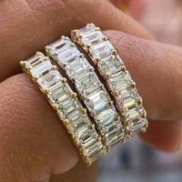 Wholesale Simple Style Solid Color Copper Inlay Zircon Rings main image 1